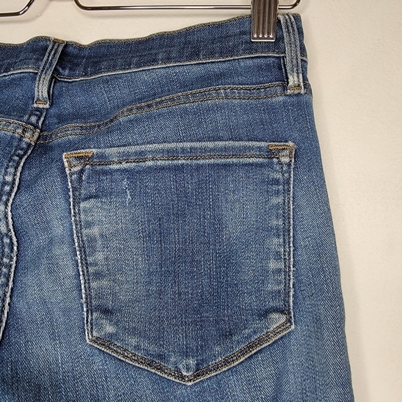 FRAME Skinny Jean Le Skinny de Jeanne Edenvale Wash Released Hem Women 27 Denim - Picture 5 of 14